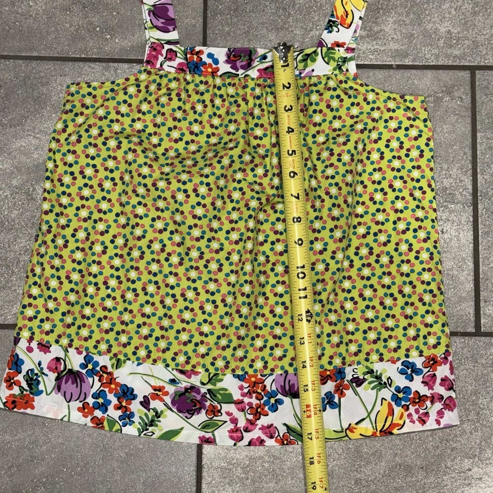 Hanna Andersson Girls Tank Top Polkadot Floral Mixed Material‎ Boxy Sz 140 US 10 - Picture 8 of 9